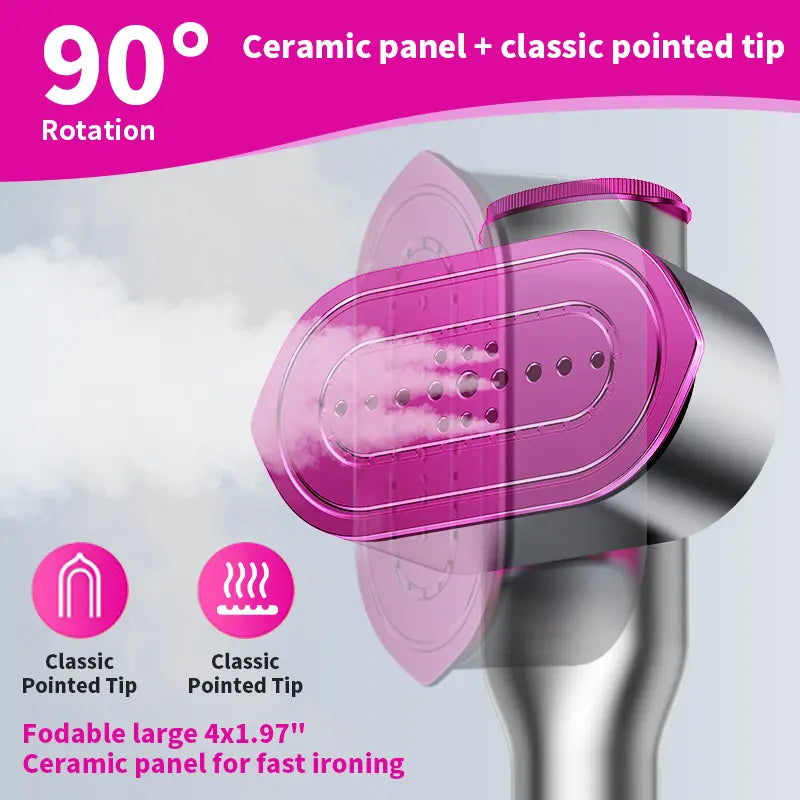 Dr.Flash Garment Steamer for Clothes, Portable Travel Clothing Steamer Iron, 7 Mode with LED Display, 5S Fast Heating, 90° Swivel Handle, New Year Gift,Summervibes
