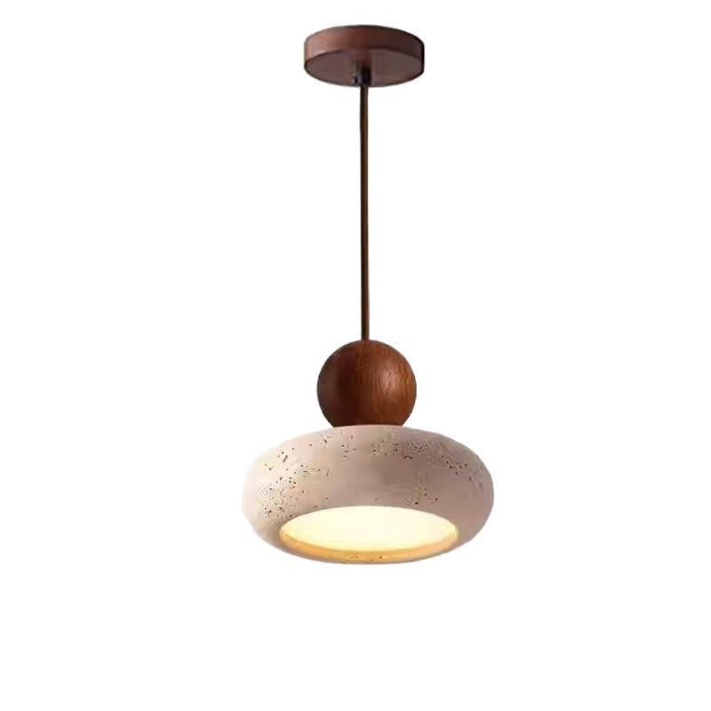 Japanese Style Travertine LED Chandelier