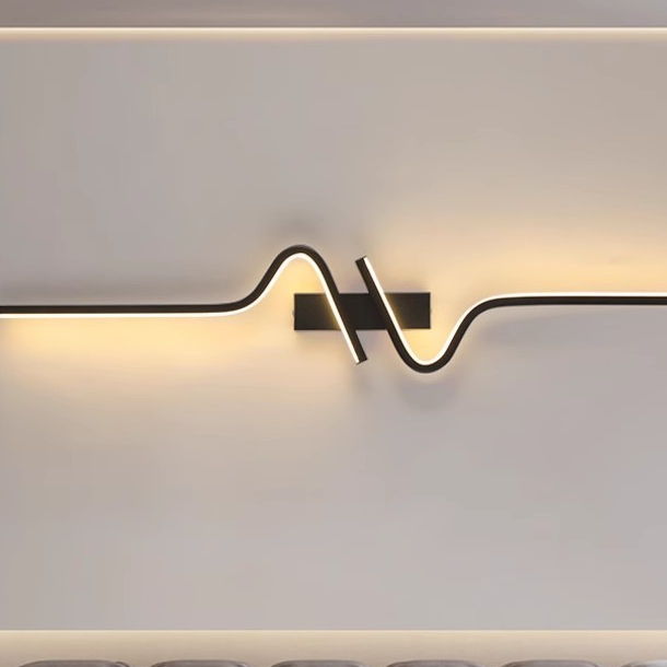 Minimalist Wavy LED Wall Lamp