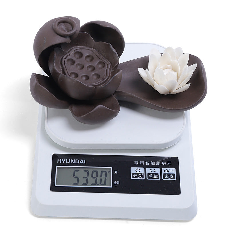 White Lotus Backflow Incense Burner
