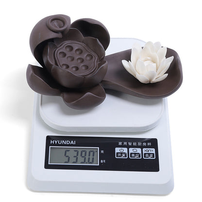 White Lotus Backflow Incense Burner