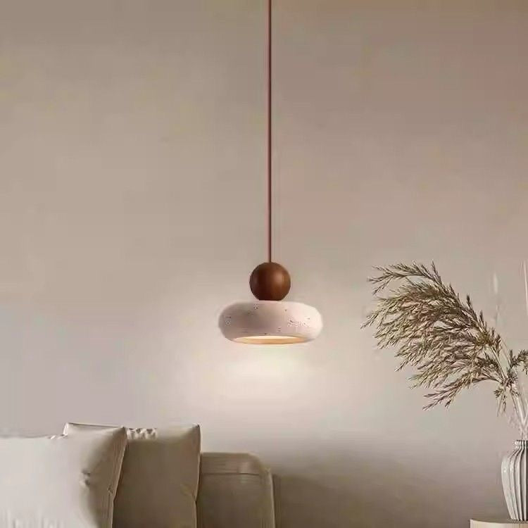 Japanese Style Travertine LED Chandelier